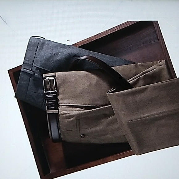 ⚜️ GRAY DRESS PANTS Designer Italian  WOOL Pants 5 Pocket LUXURY  Sz 38 - Picture 7 of 16